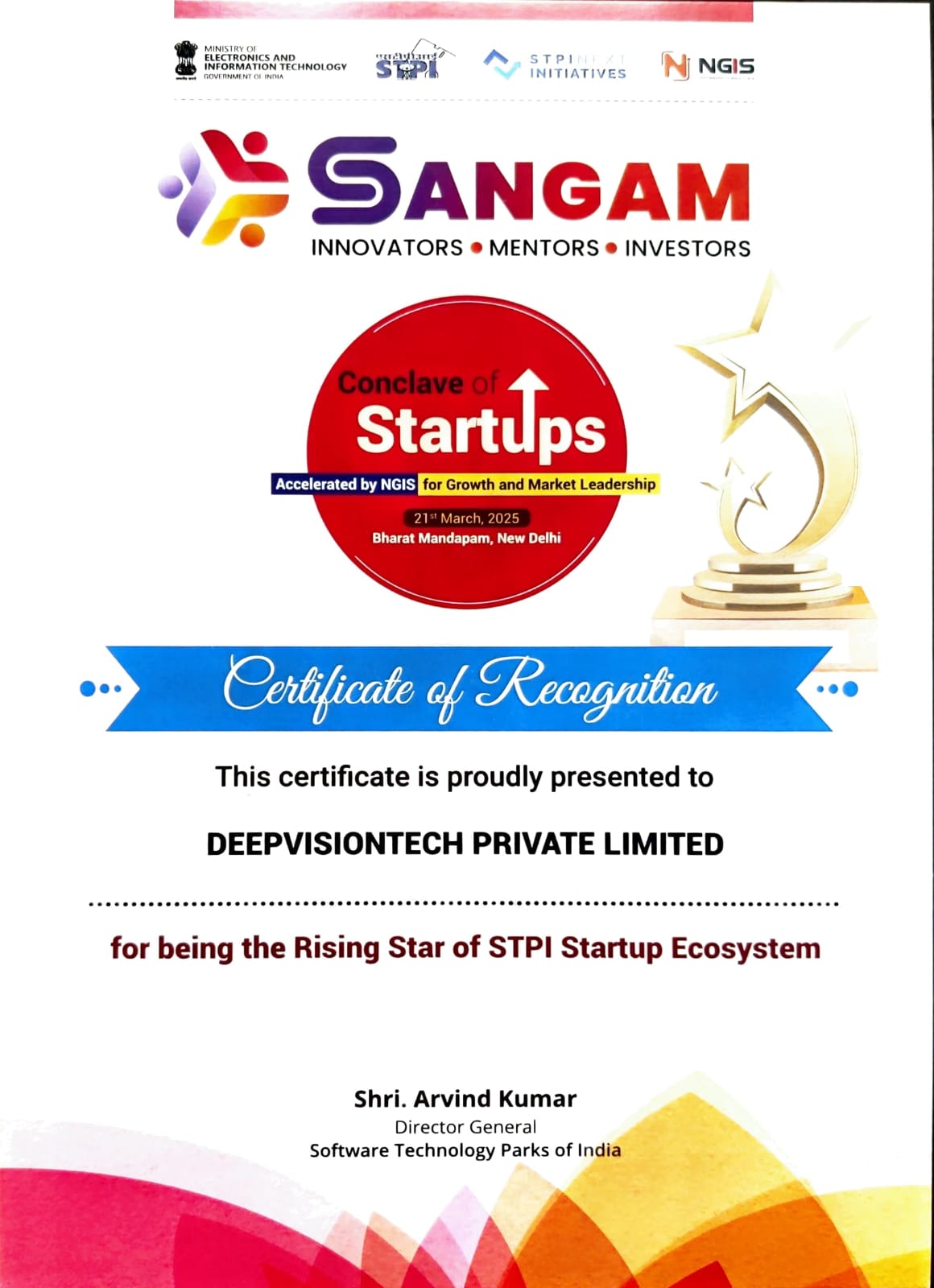 4. SANGAM - STPI's Felicitation of Startups, New Delhi